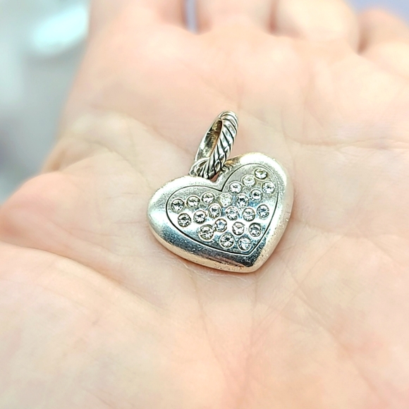 Brighton "AMORE HEART" Swarovski Pave Crystal Heart Charm β€οΈ Retired! - Picture 9 of 10